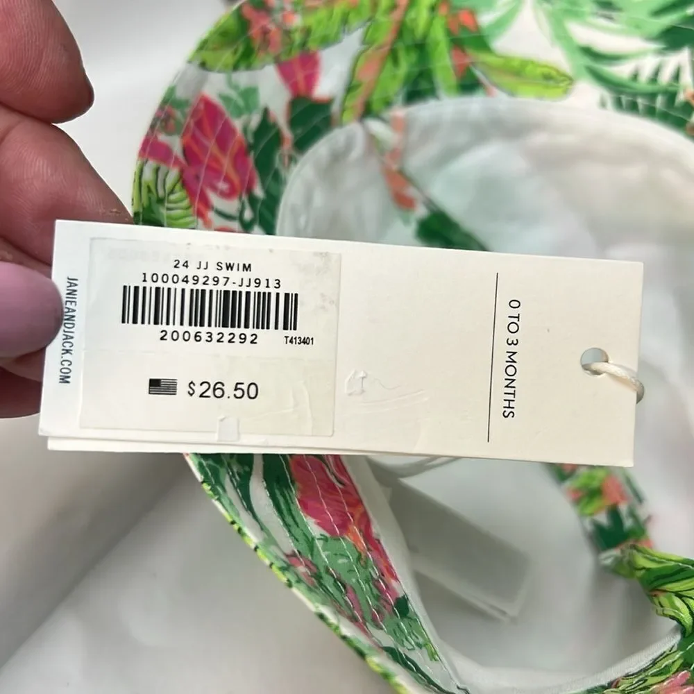 Janie and Jack 100049297 Baby Tropical Floral Bucket Hat size 0-3 months NWT